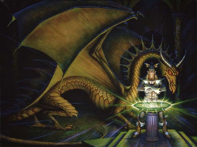 Don Maitz's visual Art Don Maitz - Cover illustration for A Darkness at Sethanon by Raymond E. Feist, 1992