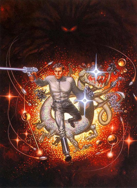 Kelly Freas's visual Art Kelly Freas, Lensman RPG cover for Steve Jackson Games, based on the books by Edward Elmer 