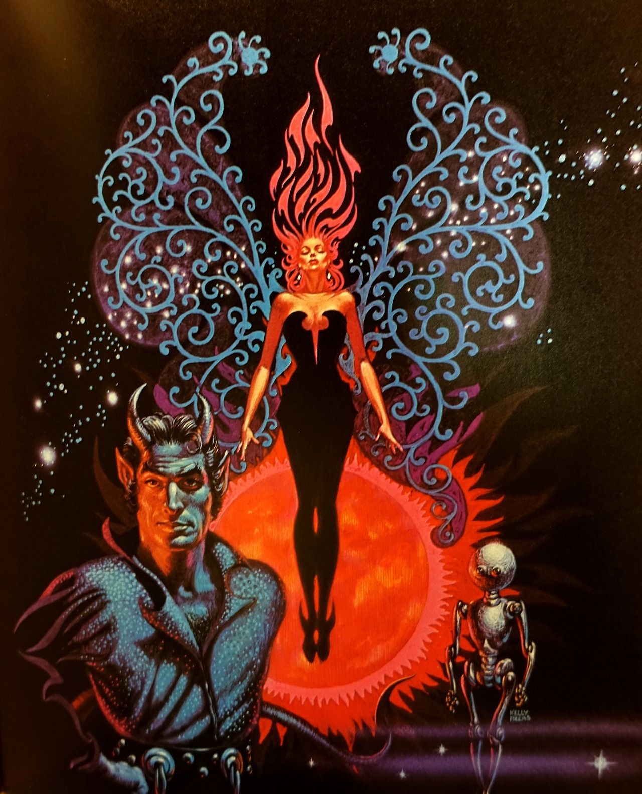 Kelly Freas's visual Art Frank Kelly Freas (1922-2005) cover, “The Probability Man” by Brian Ball,  Daw Books, 1972