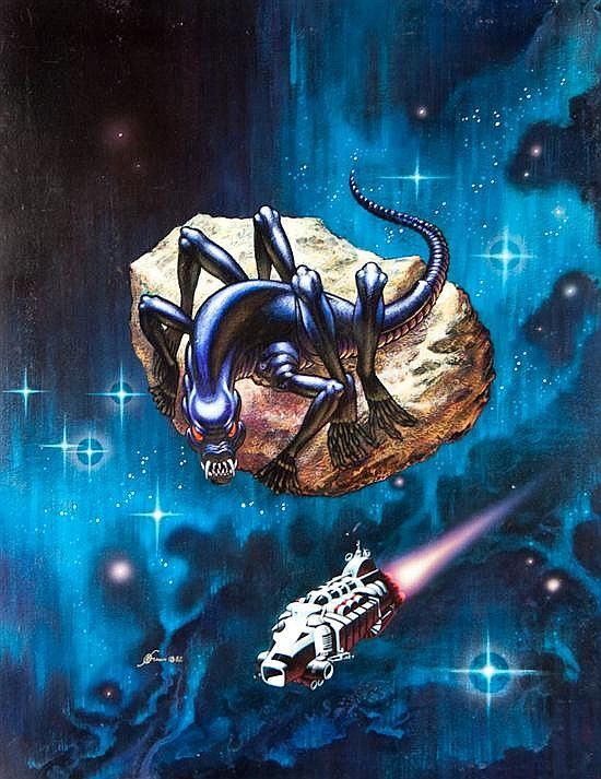 Kelly Freas's visual Art Kelly Freas' only Eerie cover, No.139, 83-02 (final issue). This appears to illustrate the 