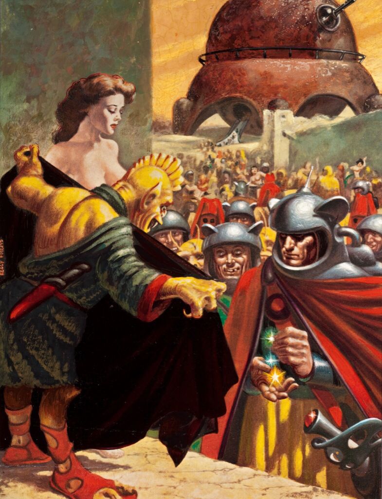 Kelly Freas's visual Art Kelly Freas, The Ambassadors of Flesh by Poul Anderson, Planet Stories 54-Summer.