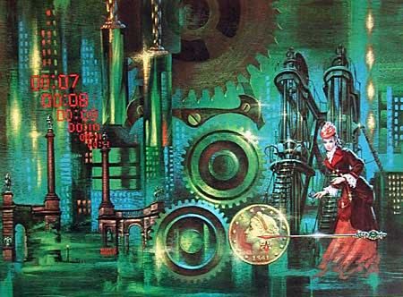 Kelly Freas's visual Art Kelly Freas, What Happened to Emily Goode at the Great Exhibition by Raylyn Moore, 1978.