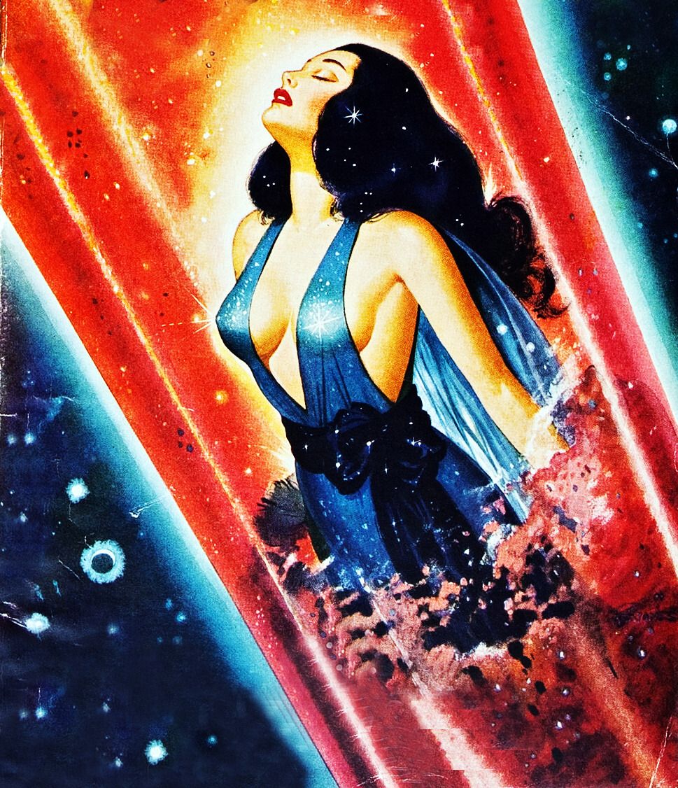 Robert Gibson Jones's visual Art Robert Gibson Jones, Amazing Stories 50-07, Illustrating Victims of the Vortex by Clinton Ames (Rog Phillips).