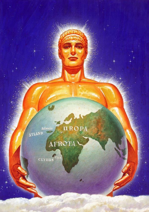 Robert Gibson Jones's visual Art Robert Gibson Jones, Forgotten Worlds by Lawrence Chandler, Fantastic Adventures 43-05.