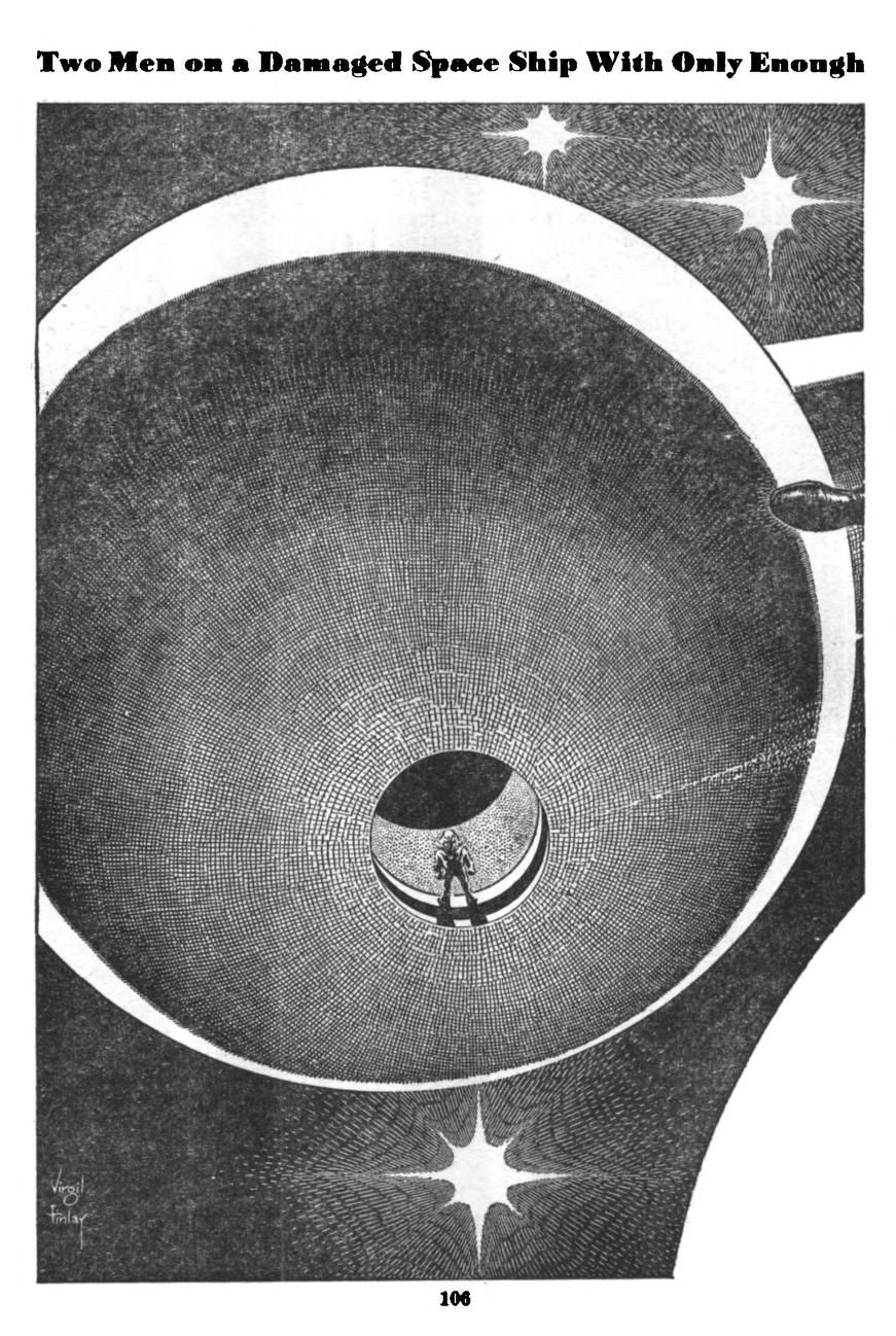 Virgil Finlay's visual Art Virgil Finlay, Thirty Seconds - Thirty Days (left side) by Arthur C. Clarke, Thrilling Wonder Stories 49-12, p.106.