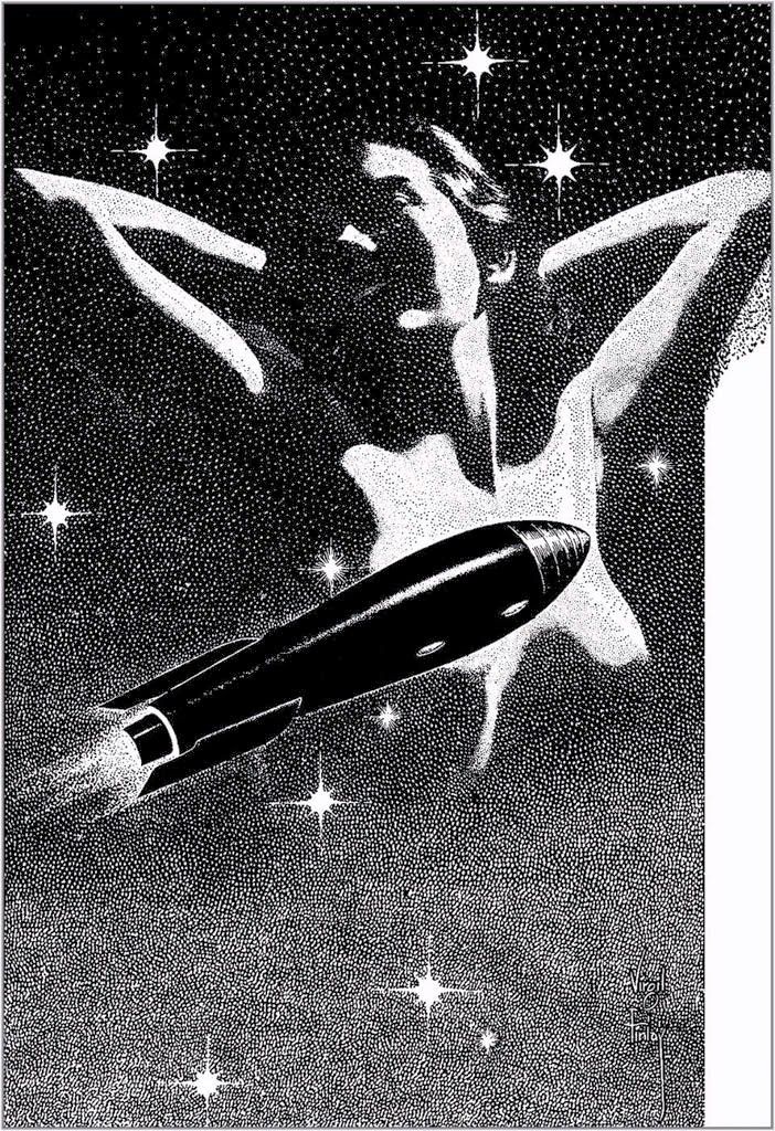 Virgil Finlay's visual Art Virgil Finlay, The Green Blood of Treachery by Willard Hawkins, Amazing Stories 51-09, p.74. Caption: She was the universe's most beautiful woman; yet hatred ran green in her veins!