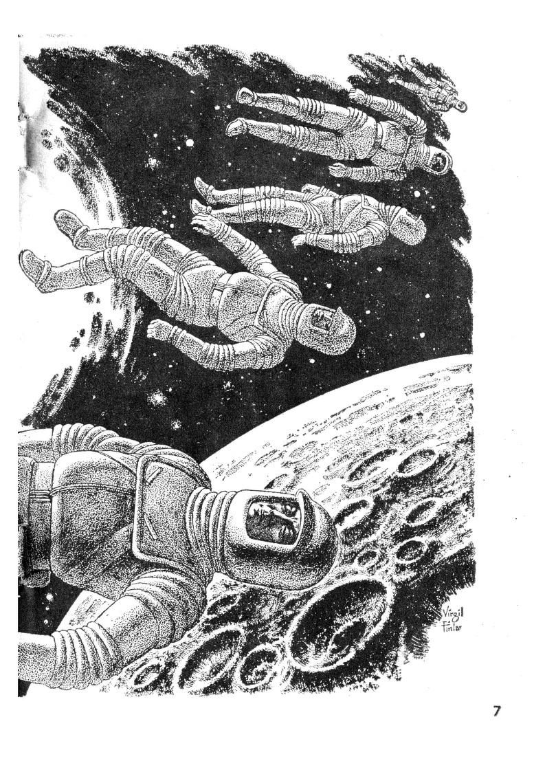 Virgil Finlay's visual Art Virgil Finlay, The Stars, My Brothers by Edmond Hamilton, Amazing Stories 62-05, p.7.