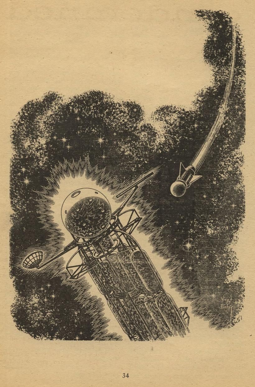 Virgil Finlay's visual Art Virgil Finlay, Condemned to Death by Poul Anderson, Fantastic Universe 59-10, P.34.