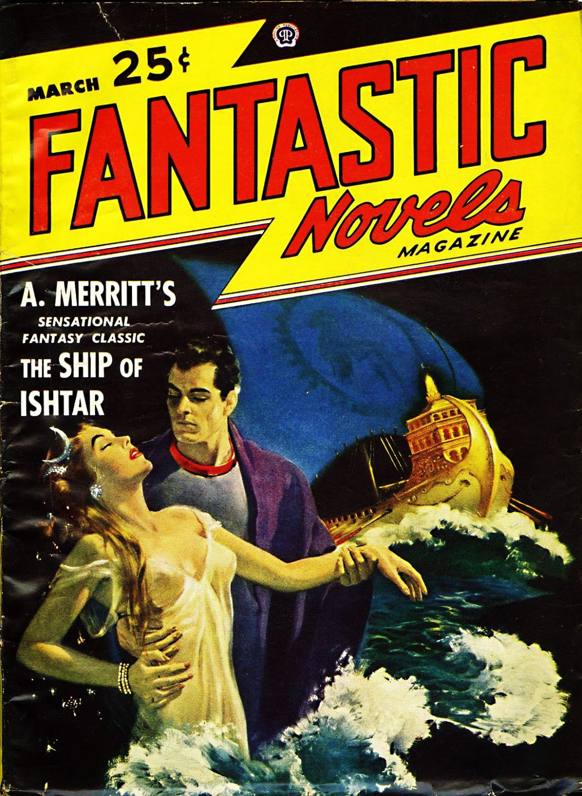 Lawrence Sterne Stevens's Covers Art Lawrence Sterne Stevens, FN Vol.1, No.1, 48-03, The Ship of Ishtar by A. Merritt.