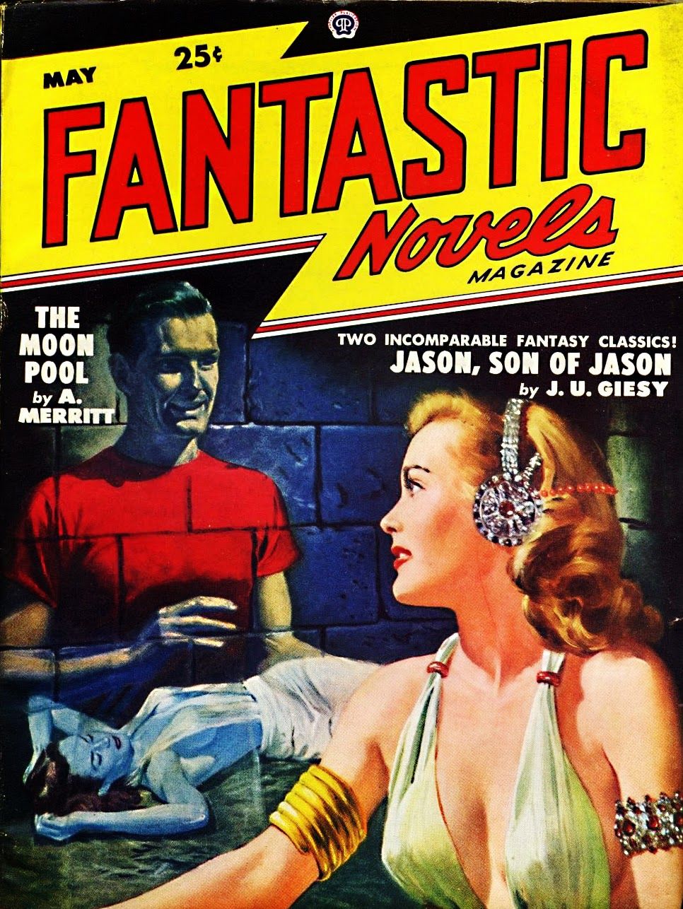 Lawrence Sterne Stevens's Covers Art Gorgeous image! Lawrence Sterne Stevens, FN 48-05, The Moon Pool by A. Merritt.