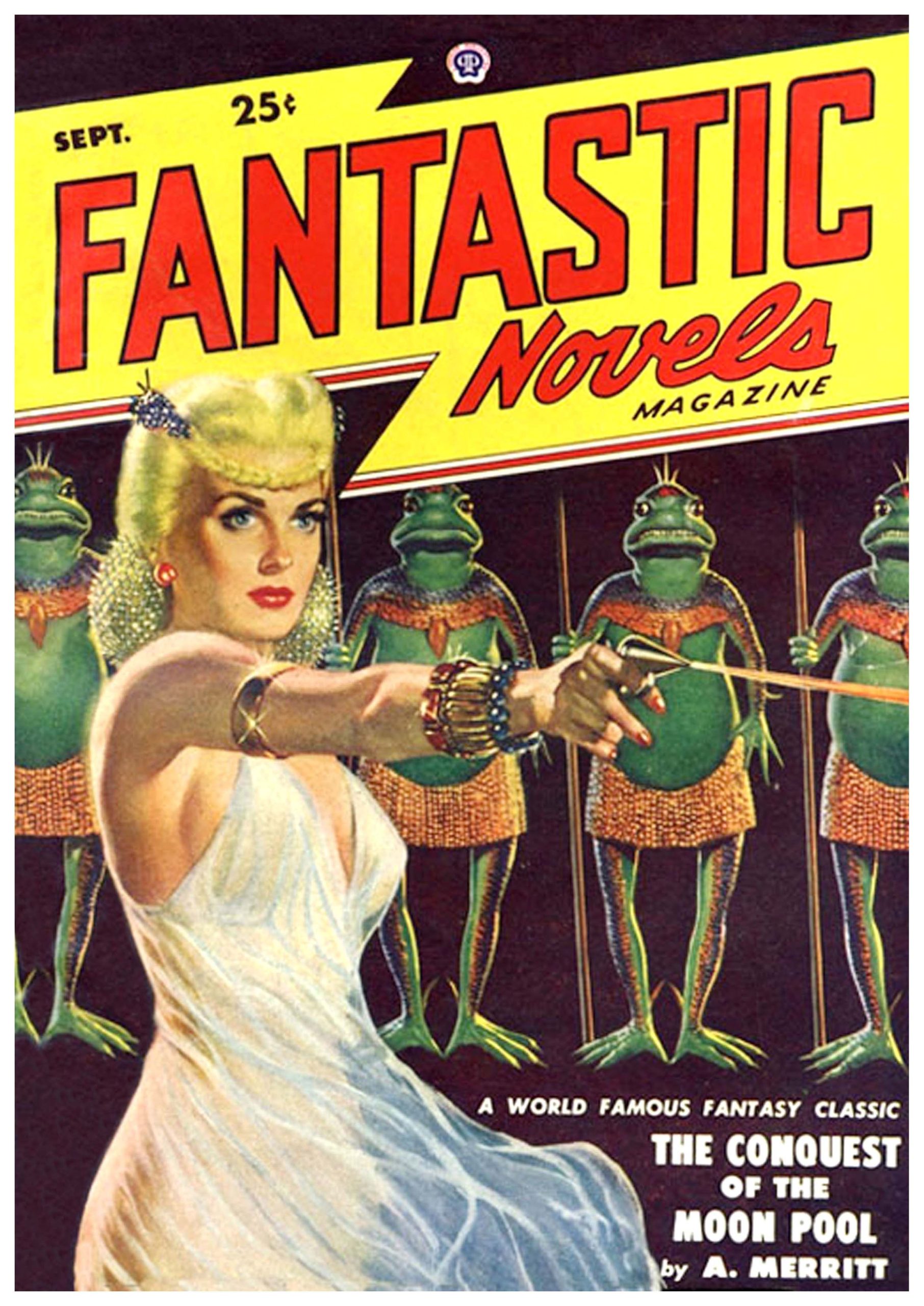 Lawrence Sterne Stevens's Covers Art One of my favorite LSS covers. Lawrence Sterne Stevens, FN 48-09, The Conquest of the Moon Pool by A. Merritt.