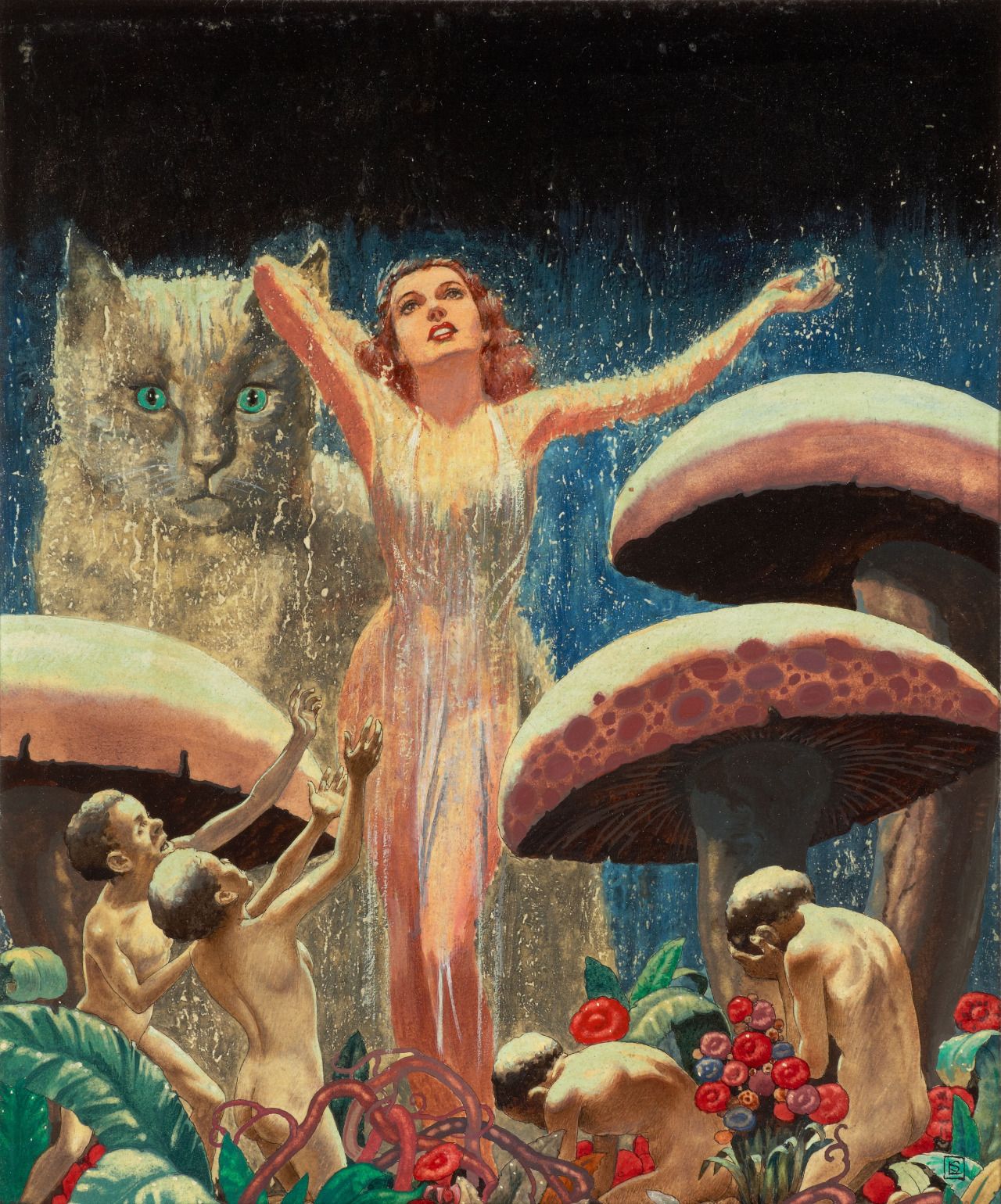 Lawrence Sterne Stevens's visual Art Lawrence Sterne Stevens, FFM 50-04, The Secret People by John Beynon (John Wyndham).