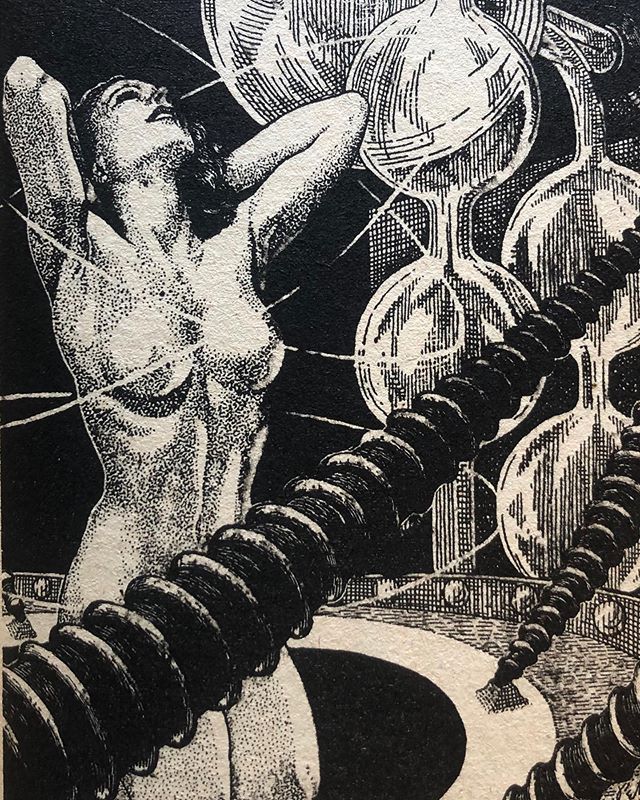 Peter Poulton's Covers Art Peter Poulton, A Matter of Faith by Michael Sherman (Robert A.W. Lowndes), Space SF 52-09, p.93.