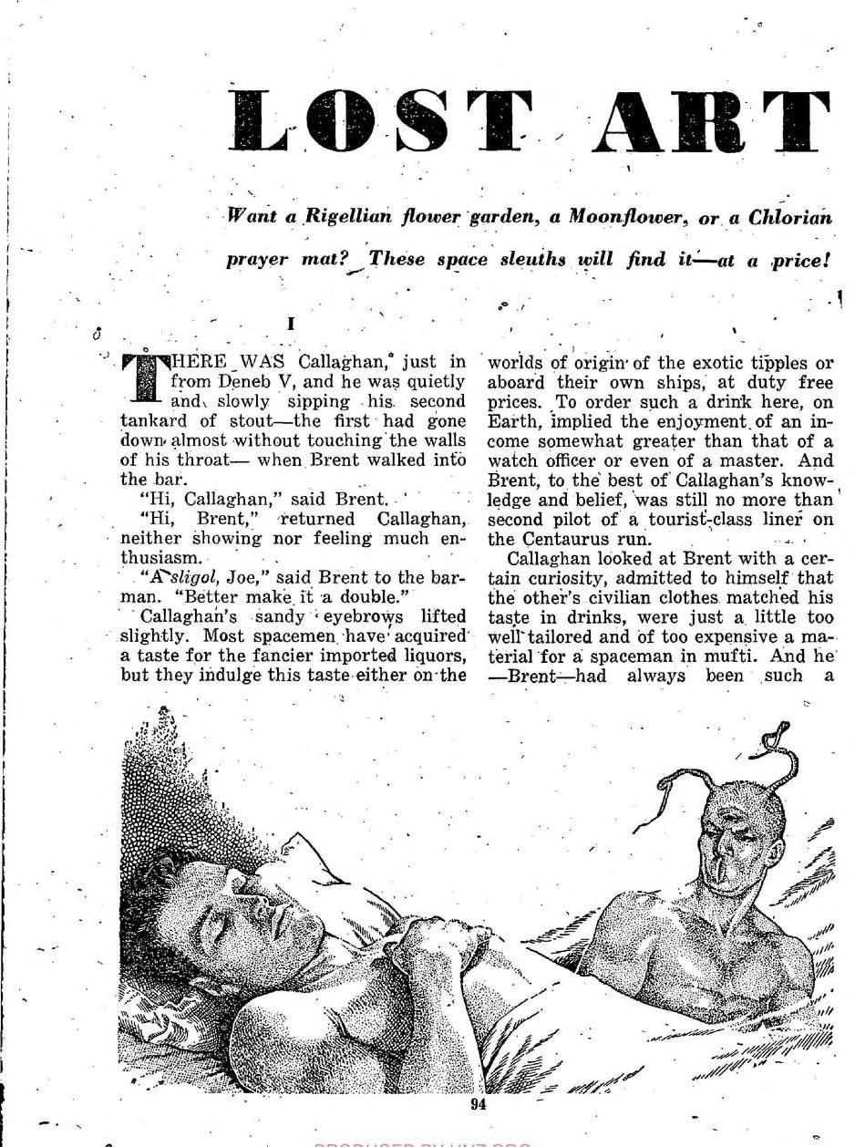 Peter Poulton's Covers Art Peter Poulton, Lost Art by A. Bertram Chandler, Startling Stories 52-01, p.94.