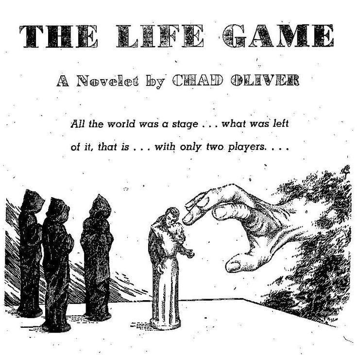 Peter Poulton's Covers Art Peter Poulton, The Life Game by Chad Oliver, Thrilling Wonder Stories 53-06, p.109.