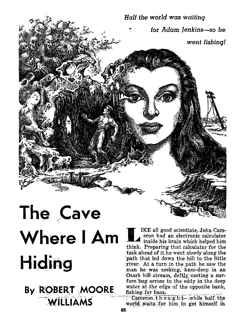 Peter Poulton's Covers Art Peter Poulton, The Cave Where I Am Hiding by Robert Moore Williams, Thrilling Wonder Stories 51-10, p.89.