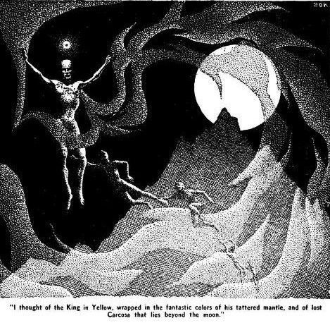 Hannes Bok's Covers Art Hannes Bok, The Mask by Robert W. Chambers, Famous Fantastic Mysteries 43-12, p.113.