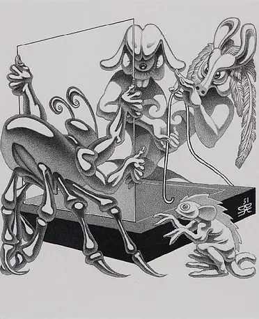 Hannes Bok's Covers Art Hannes Bok, Oblivion Quest by Wilbur S. Peacock, super-Science Stories 51-06.