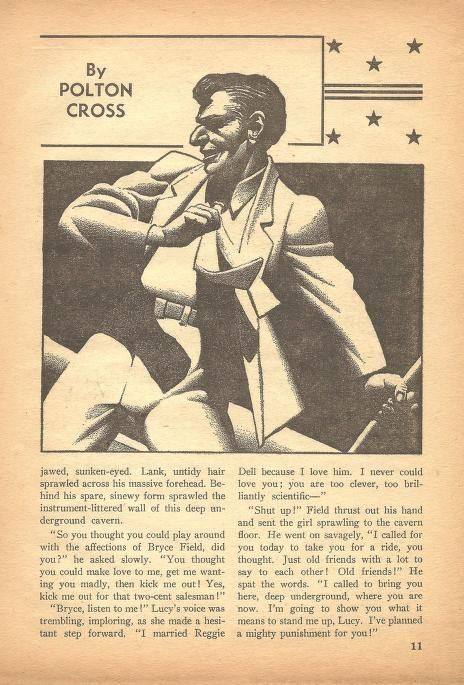 Hannes Bok's Covers Art Hannes Bok, Prisoner of Time by Polton Cross, Super Science Stories 42-05, p.11.