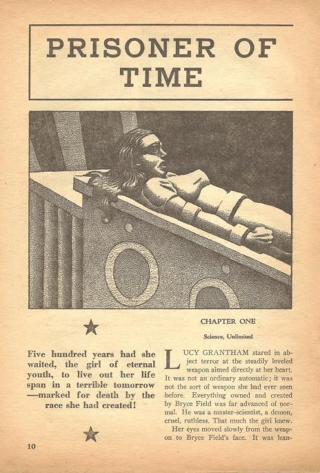 Hannes Bok's Covers Art Hannes Bok, Prisoner of Time by Polton Cross, Super Science Stories 42-05, p.10.