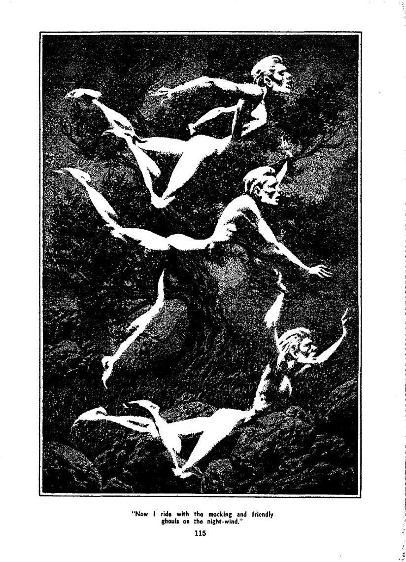 Hannes Bok's Covers Art Hannes Bok, The Outsider by H.P. Lovecraft, Famous Fantastic Mysteries 50-06, p.115.