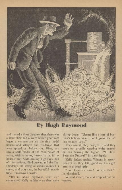 Hannes Bok's Covers Art Hannes Bok, He Wasn't There! by Hugh Raymond, Astonishing Stories 41-02, P.25.