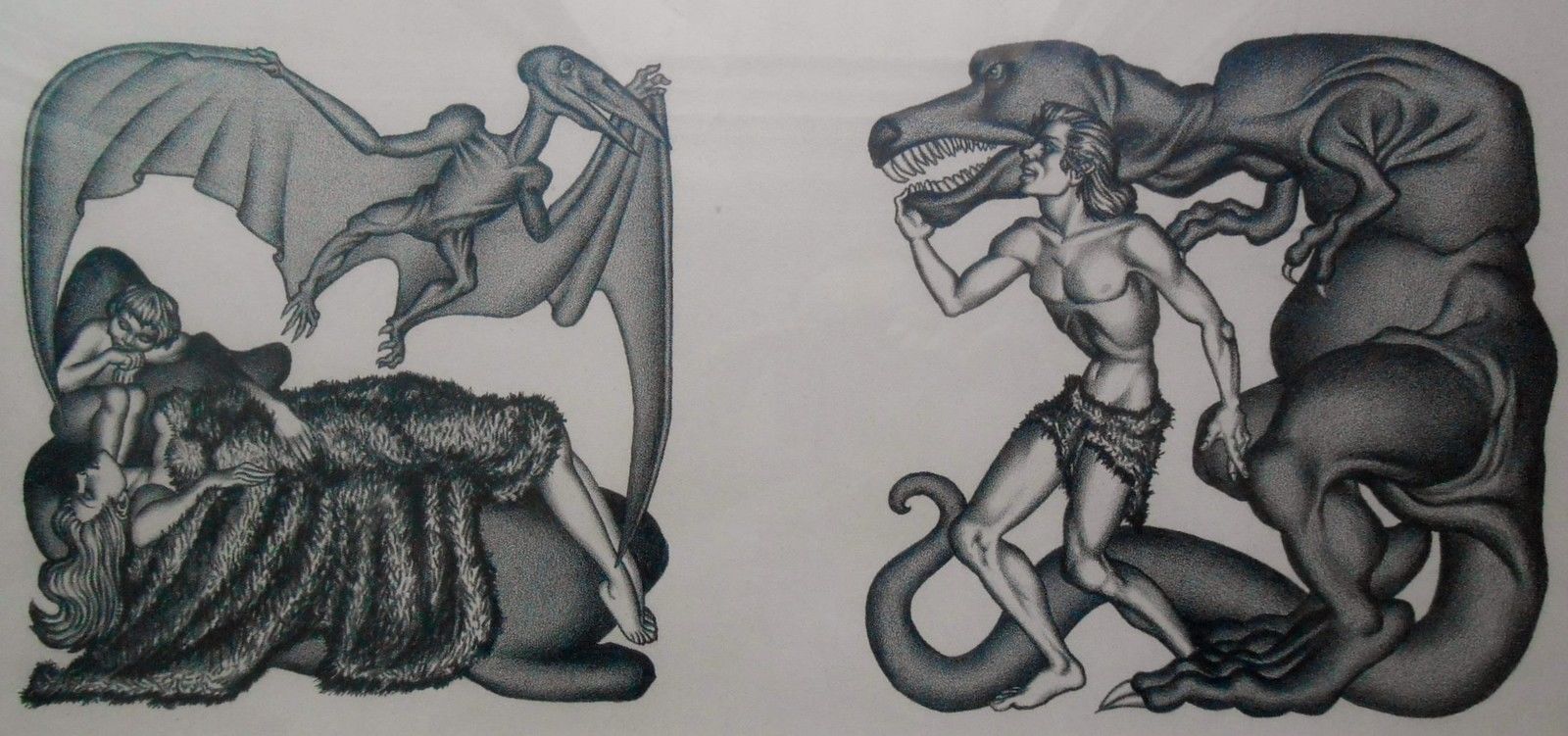 Hannes Bok's Covers Art Hannes Bok, The Long Dawn by Noel Loomis, Super Science Stories 50-01, Pp.98-99.