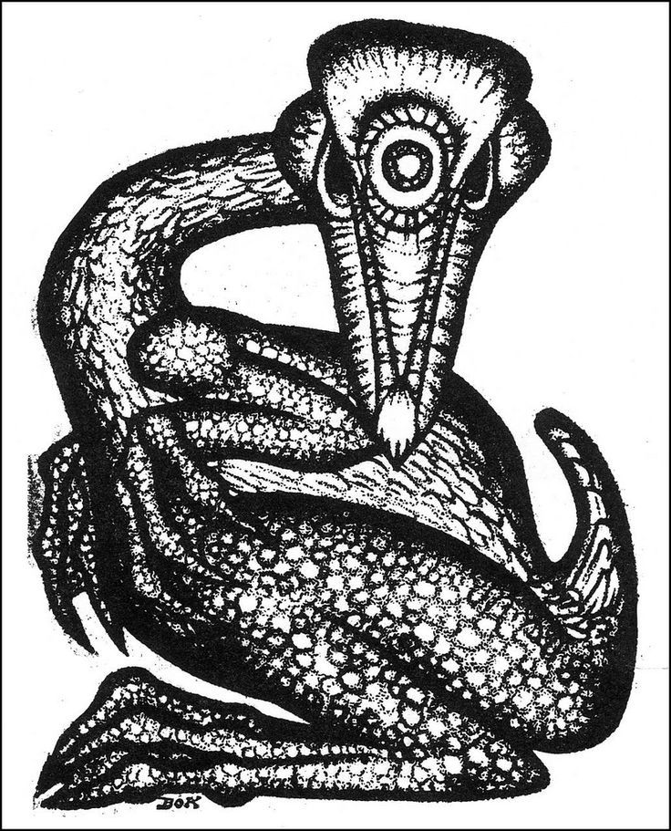 Hannes Bok's Covers Art Hannes Bok, Trail's End by Walter Kubilius, Stirring Science Stories 41-06, P.57.