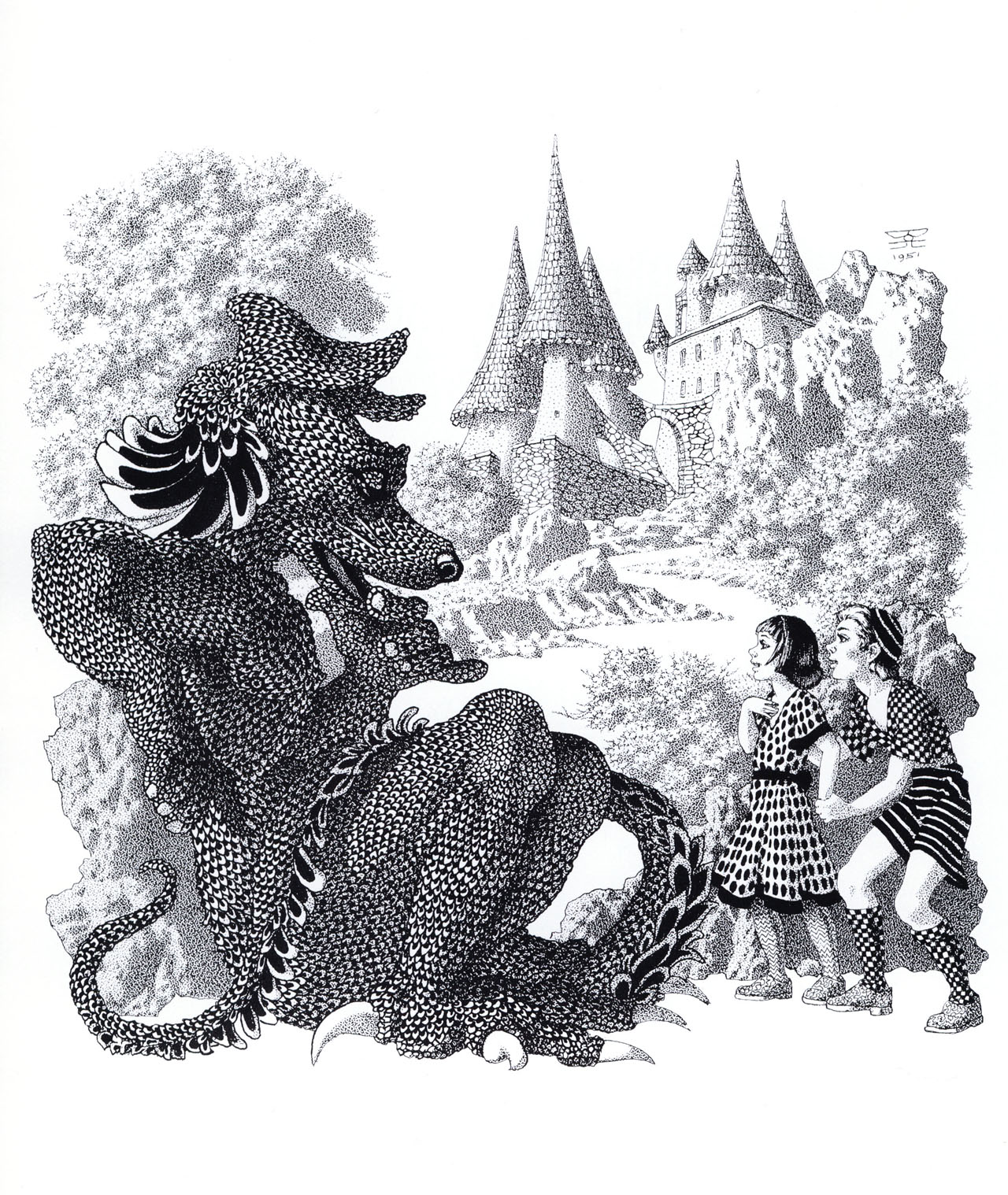 Hannes Bok's Covers Art Hannes Bok, Terminal Quest by Poul Anderson, Super Science Stories 51-08, P.36.