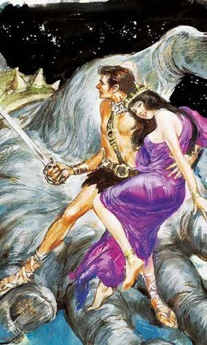 Takebe Motochiro ERB-Mars Covers Art Takebe Motoichiroh, Barsoom 11: John Carter of Mars (Jyohg, the Giant of Mars) 1968 (1st Edition).
