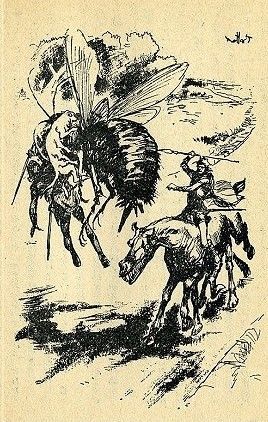 Takebe Motochiro ERB-Mars Covers Art Takebe Motoichiroh, Barsoom 3: The Warlord of Mars, illustration 6, 1965 (1st Edition).