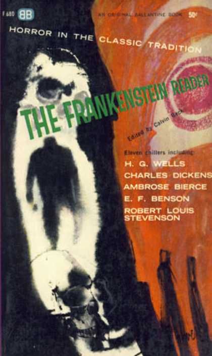 Richard M. Powers's Covers Art Powers in Rohrschach mode. Richard Powers, The Frankenstein Reader, edited by Calvin Beck, Ballantine Books 75, 1962.