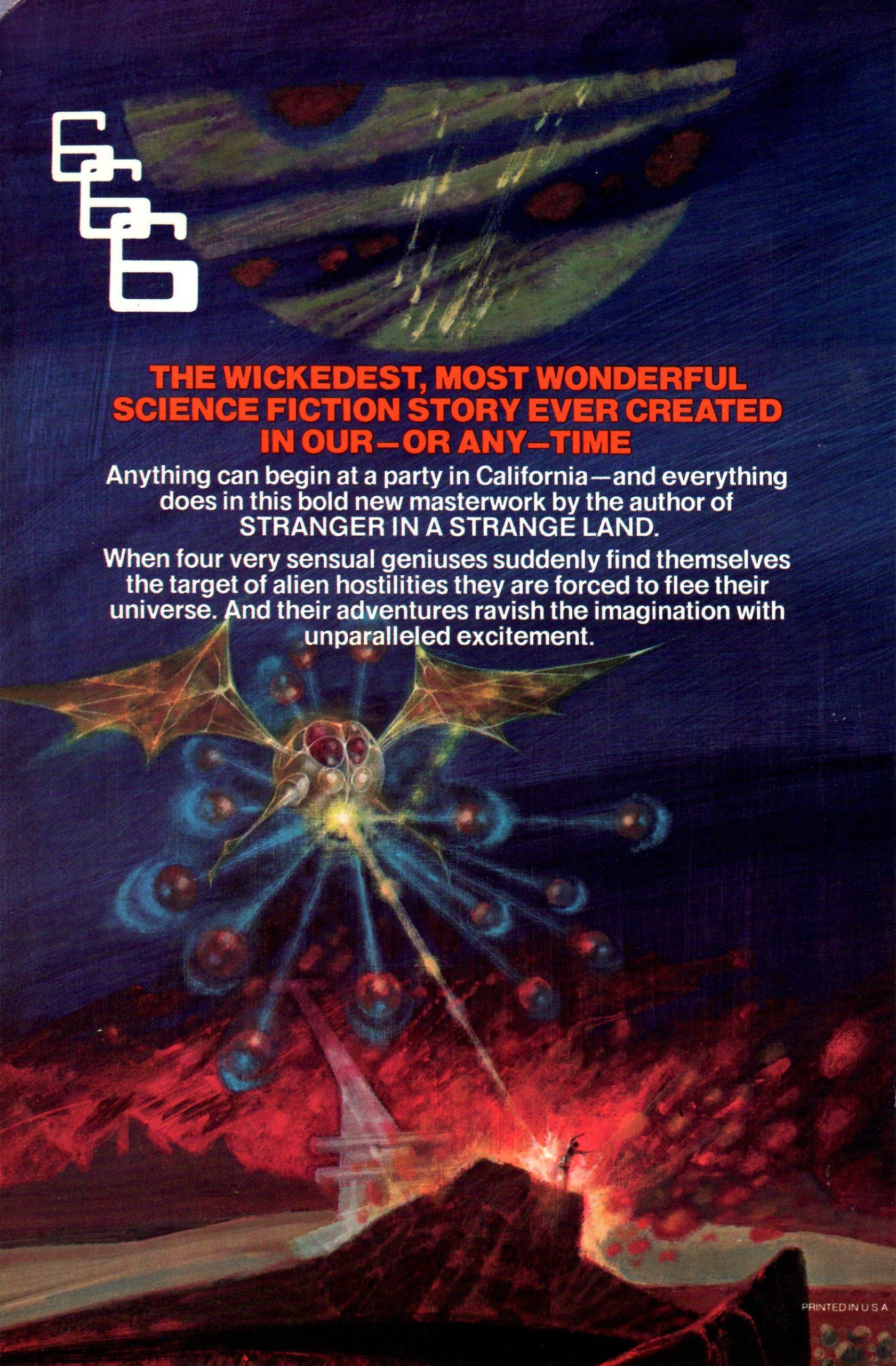 Richard M. Powers's Covers Art Richard Powers, The Number of the Beast by Robert A. Heinlein, back cover, 1980.