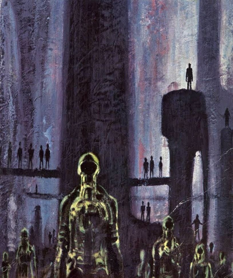 Richard M. Powers's visual Art Richard Powers, Cosmic Engineers by Clifford D. Simak, Paperback Library, 1967.