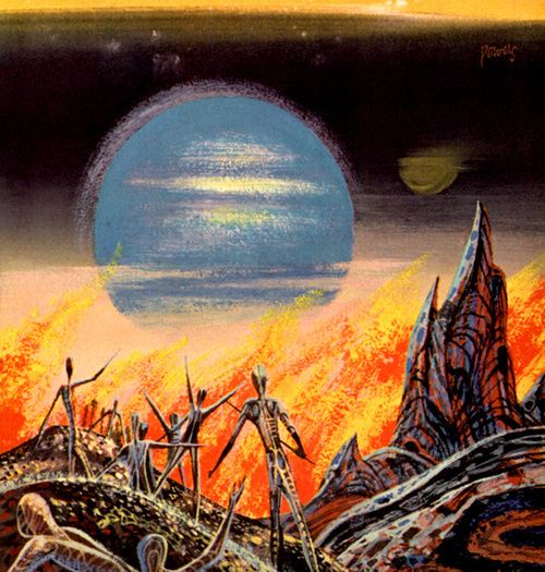 Richard M. Powers's visual Art Richard Powers, The View from the Stars, a collection of 9 stories by Walter M. Miller, Jr., Ballantine Books, 1965.