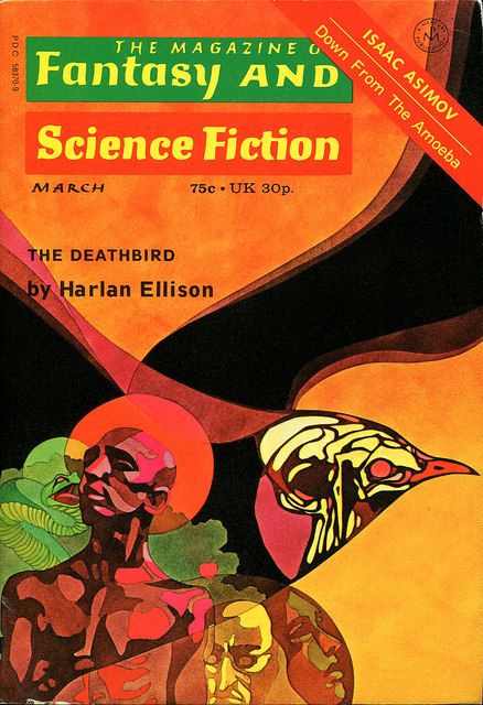 Leo and Diane Dillon's visual Art scificovers:  The Magazine of Fantasy and Science Fiction March 1973. Cover by Leo & Diane Dillon.