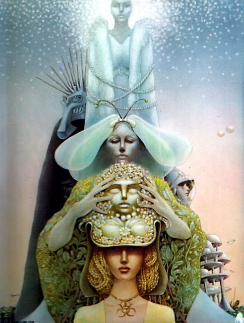 Leo and Diane Dillon's visual Art Original 1st edition cover for The Snow Queen, very, very beautiful!  I like a cover that tells a bit of the story as well as being beautiful.  By Leo and Diane Dillon: Joan D. Vinge
