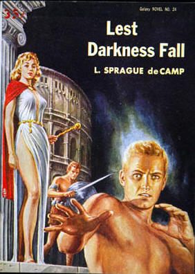 #24 Emsh, Lest Darkness Fall by L. Sprague de Camp, Galaxy SF Novel 1955.