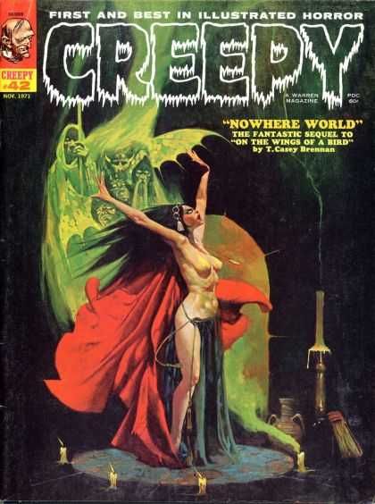 #42 Sanjulian's first Creepy cover, 71-11.