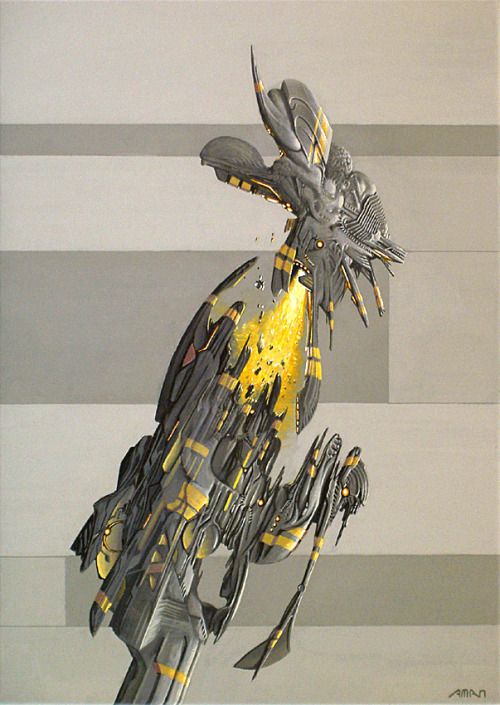 Arthur Haas's Visionary Art Abstract alien.