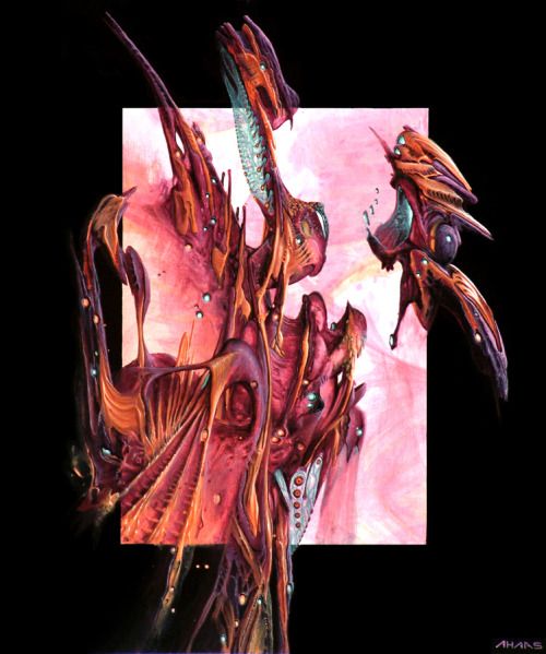 Arthur Haas's Visionary Art Arthur Haas, Abstract alien.