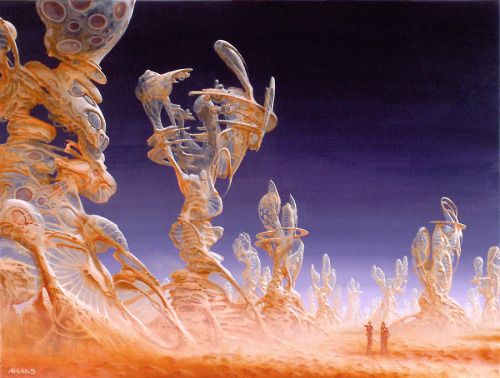 Arthur Haas's Visionary Art Arthur Haas, Bizarre landscape.