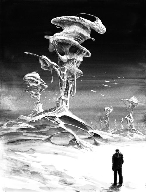 Arthur Haas's Visionary Art Arthur Haas, Desiccated landscape.