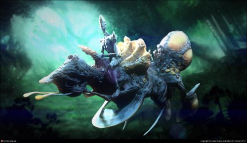 Arthur Haas's Visionary Art Arthur Haas, Humanoid rider.