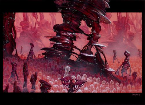 Arthur Haas's Visionary Art Arthur Haas, Reaping the crop.