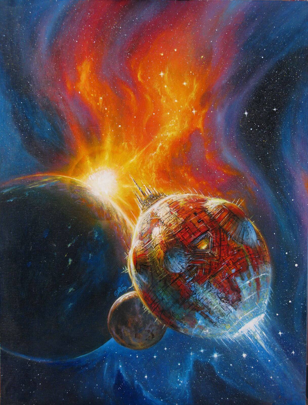 Bob Eggleton's visual Art BOB EGGLETON - art for Cave of Stars by George Zebrowski - 2000 Eos…