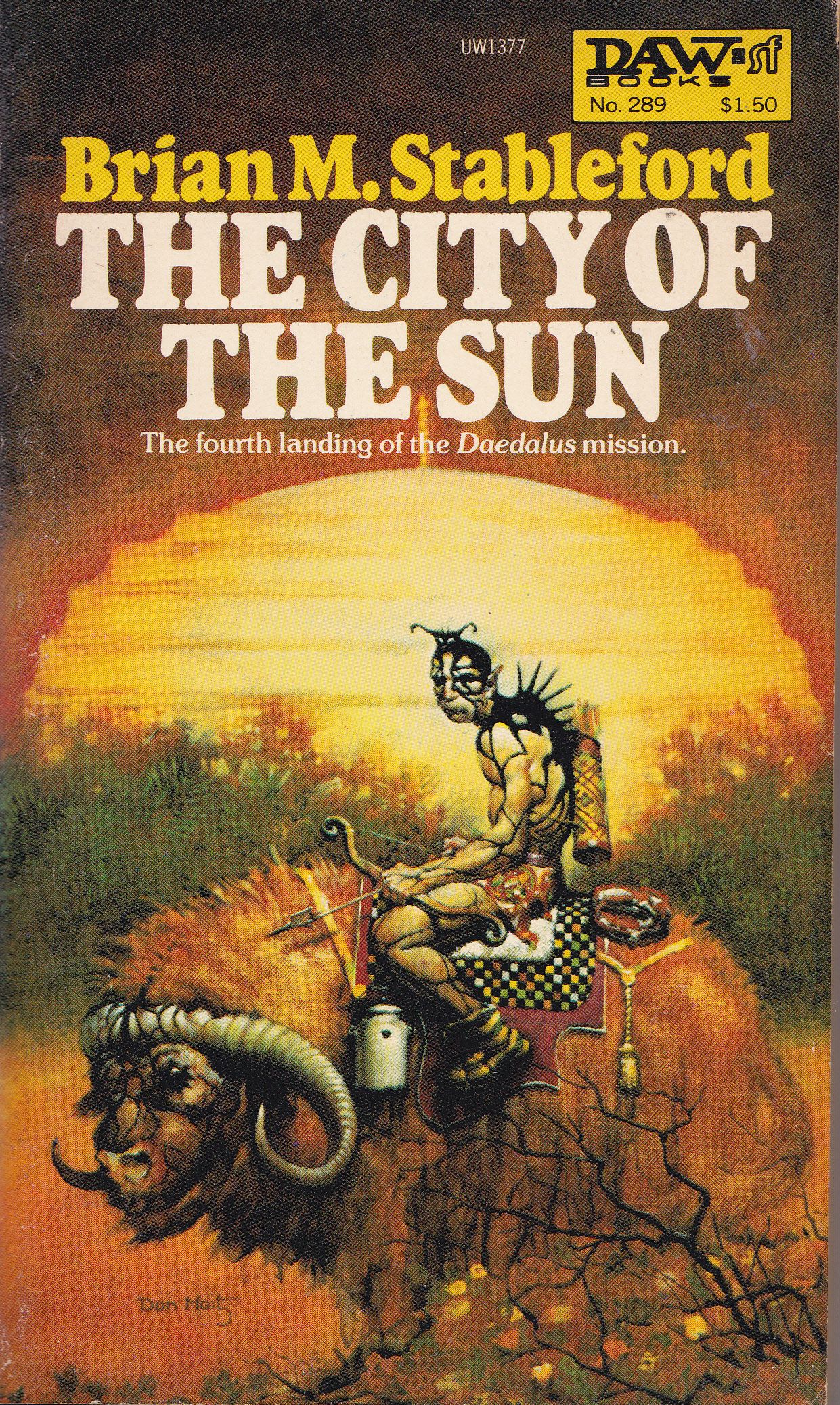 Don Maitz's visual Art Brian M. Stableford  The City Of The Sun. D.A.W Book No.289