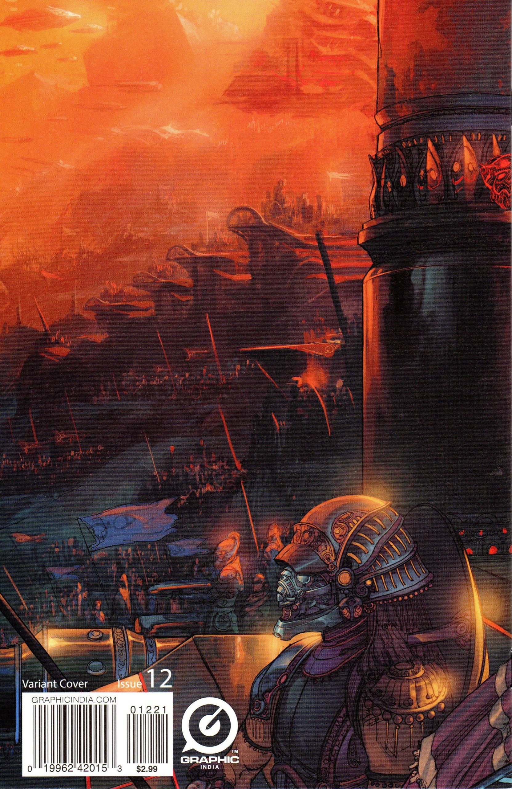 Click for image. Mukesh Singh, 18 Days Issue 12, back cover.