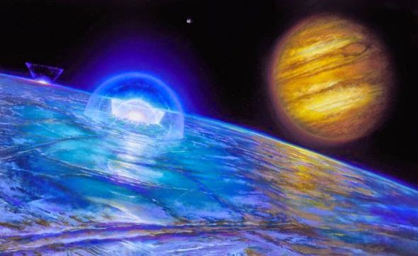 Donato Giancola's visual Art Donato Giancola, Europa comet.