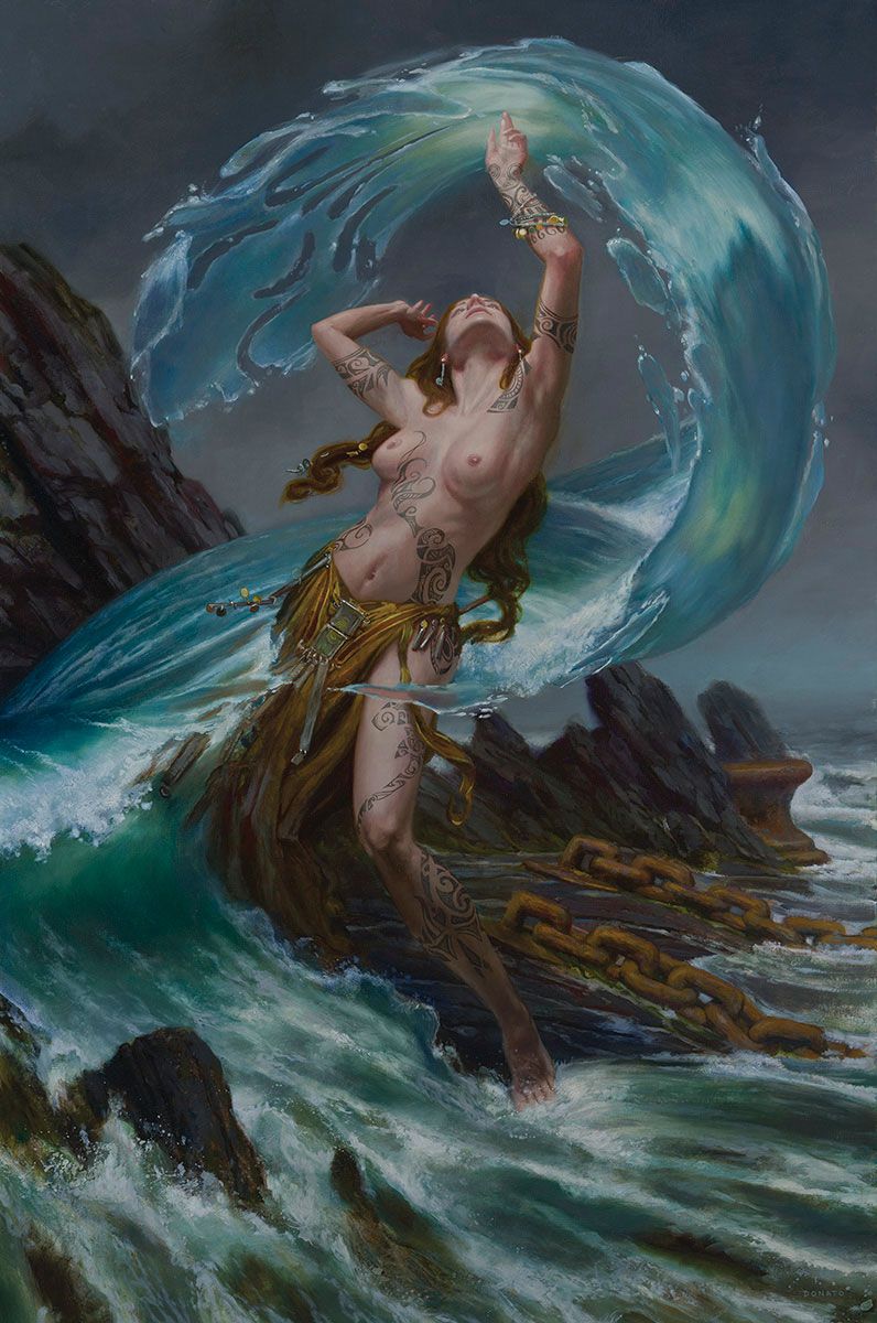 Donato Giancola's visual Art Donato Giancola, Shaman-Water 2016, oil on panel.